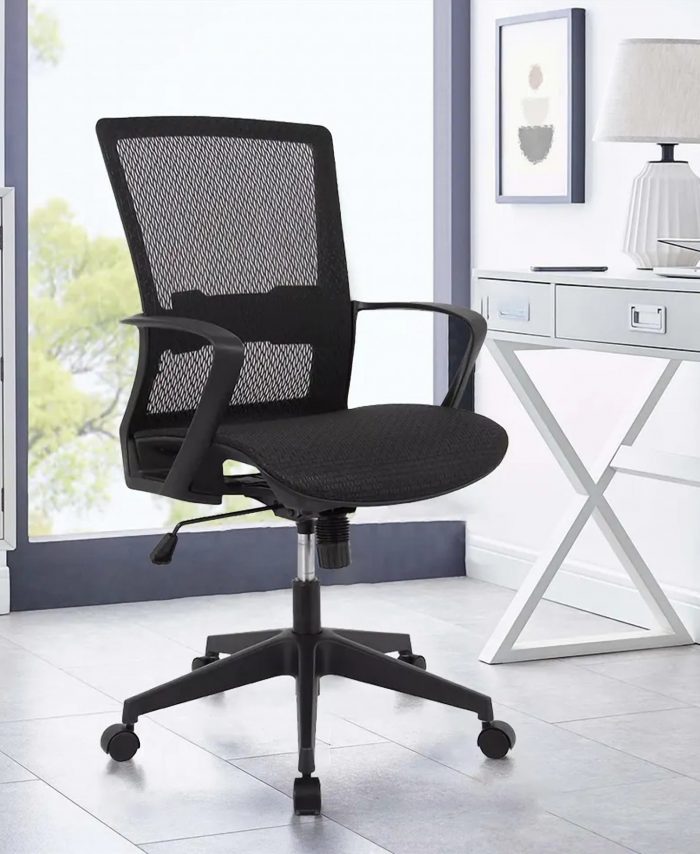 MYfurniture Mid-Back Ergonomic Mesh Seat & Back Office Chair
