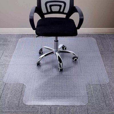 TINYMOD 48"x36" Clear Rectangle Chair Mat With Lip For Carpet, Odorless, BPA and Phthalate Free