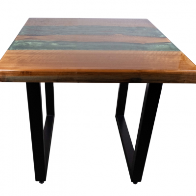 Tinymod Epoxy resin walnut wood dining table